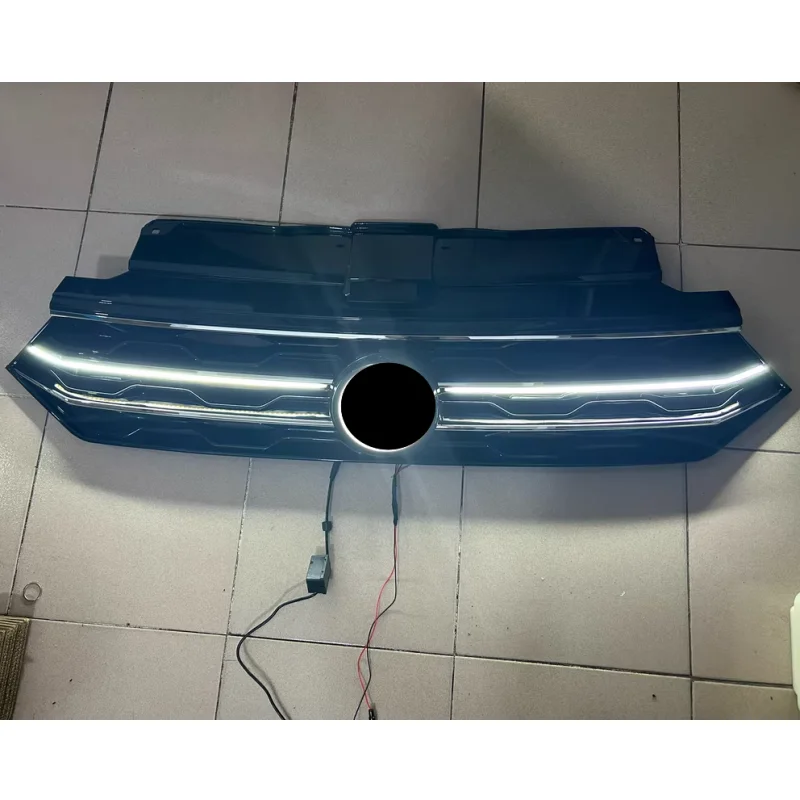 

Front bumper Grill with light for Volkswagen vw T-ROC 18-22 modified white light grille Net Radiator car accessories