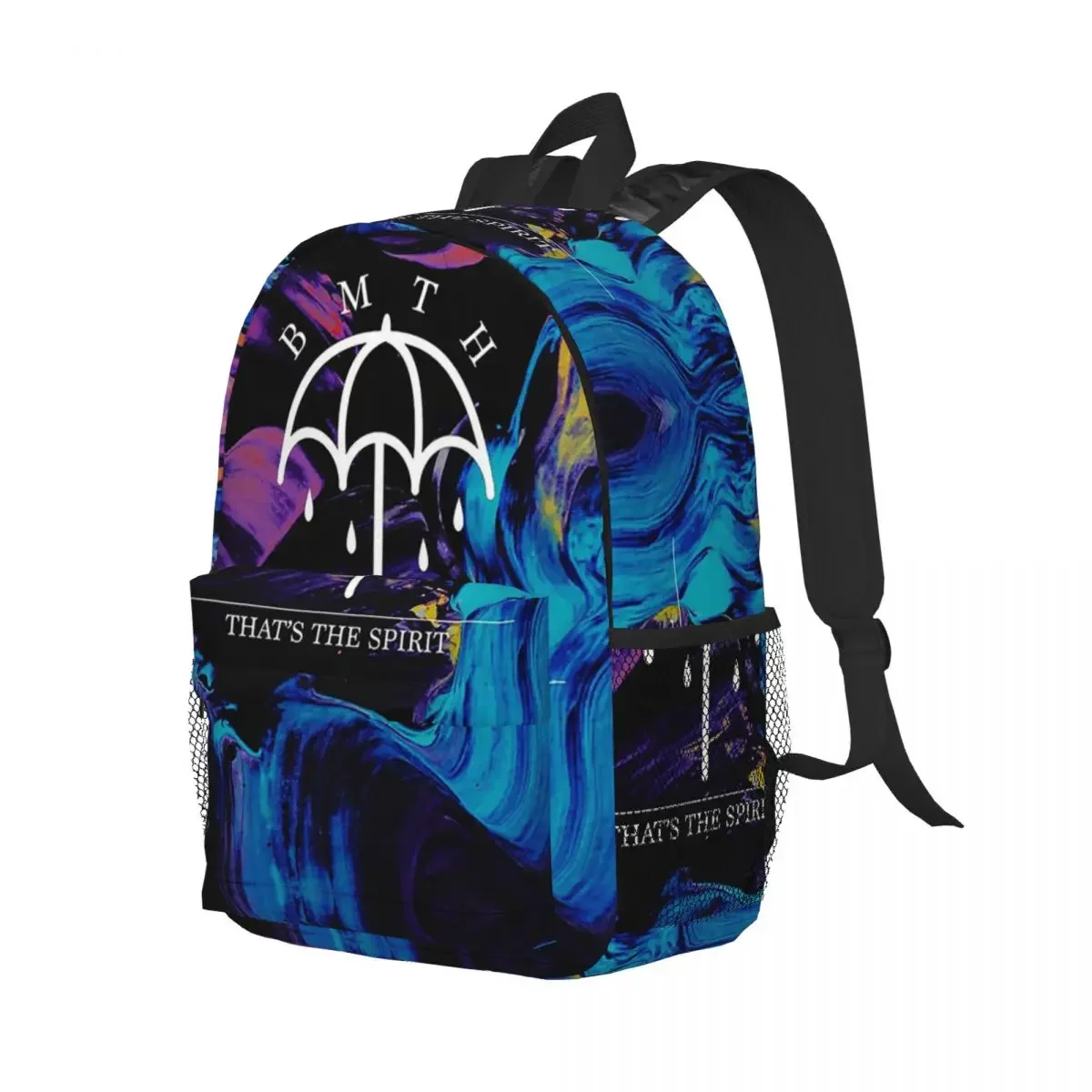 Mochila con paraguas Splash Bmth para adolescentes, morral escolar de dibujos animados para estudiantes, bolso de hombro para ordenador portátil de gran capacidad