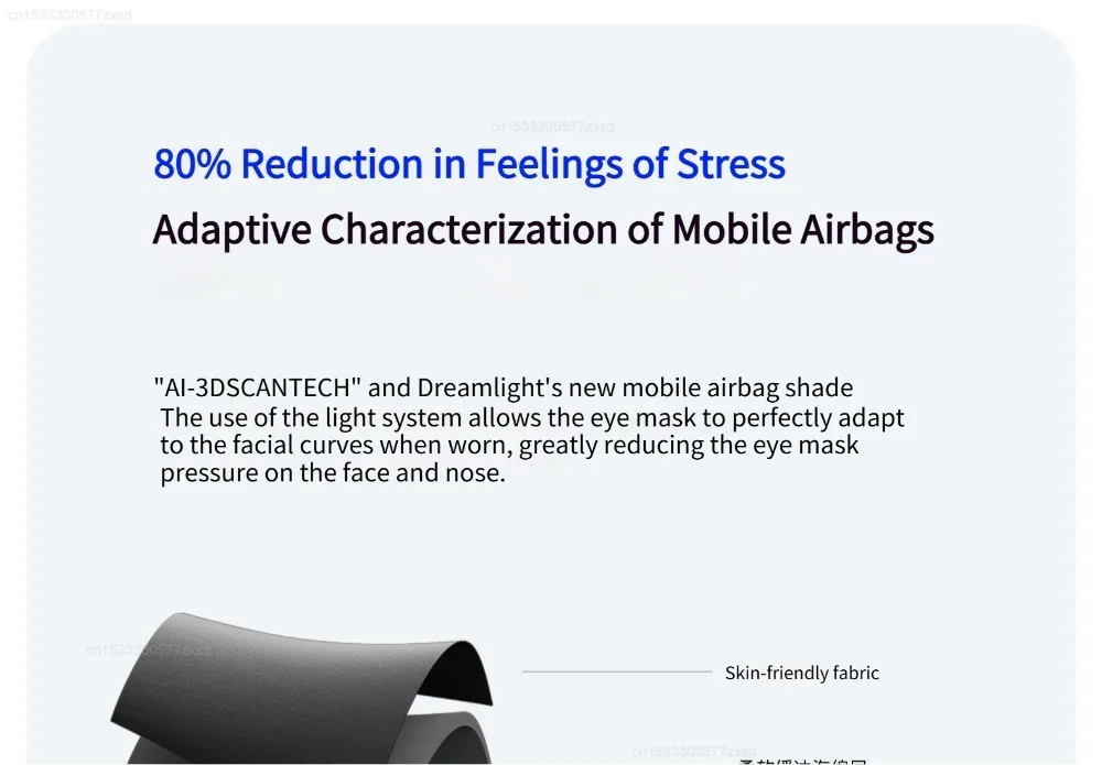 Dreamlight 4S Schlafmaske 3D Stereoskopische Schlafhilfe für Männer Frauen Erwachsene zum Schlafen Lichtblockierend Reise-Augenbinde – Detail 2