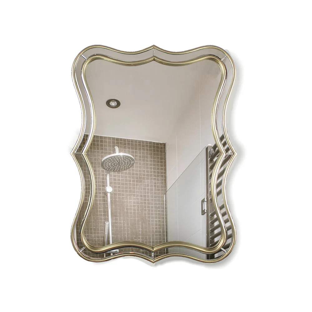 Bathroom mirror glass splicing mirror restaurant decoration bathroom wall wall dressing mirror