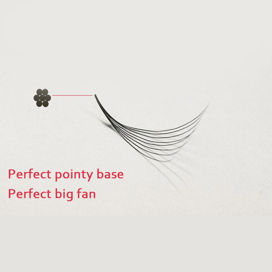 Premade Fan Lash Extensions Bouquet Eyelash Extension C/D Curl Pointy Base Premade Fans Russian Volume Eyelashes Silk Long Stem