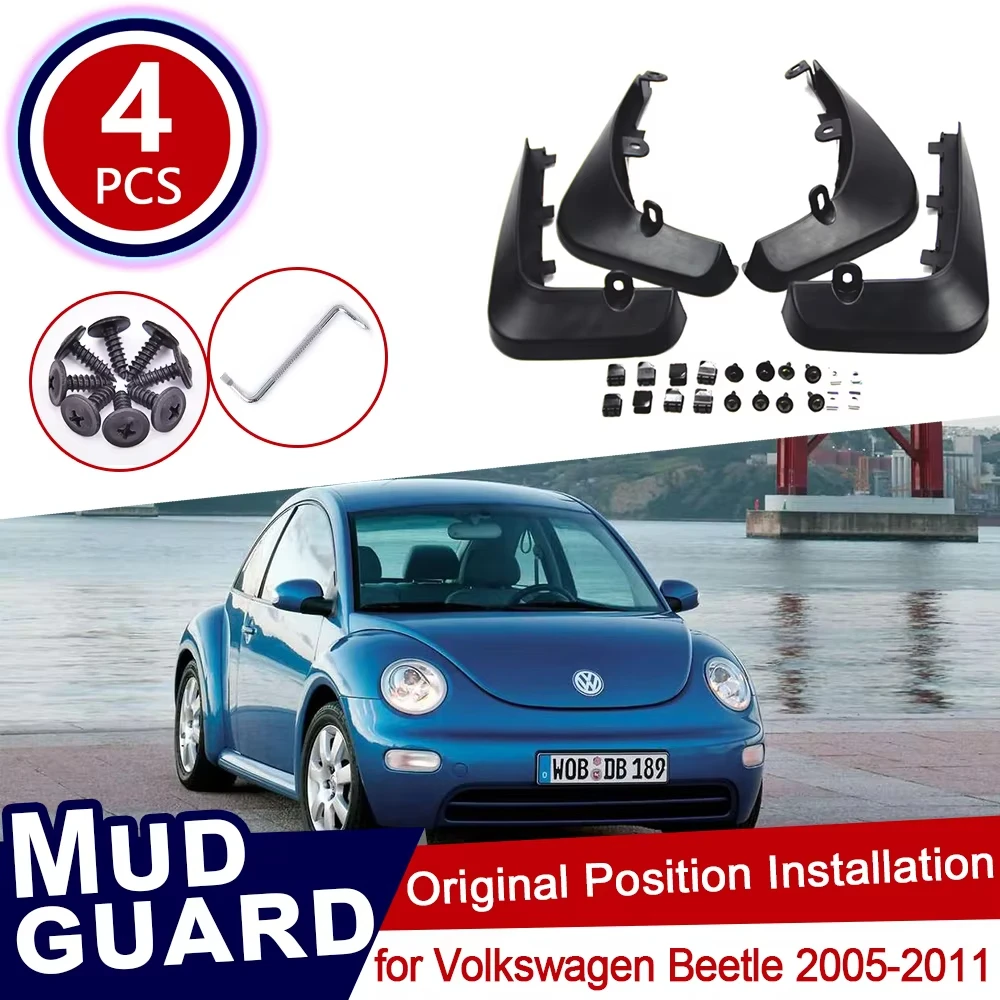 Car Mudguard For Volkswagen VW Beetle 2005~2011 1TH Antifreeze Fender Splash Guard Blcak Paint Mudflas Auto Accessories