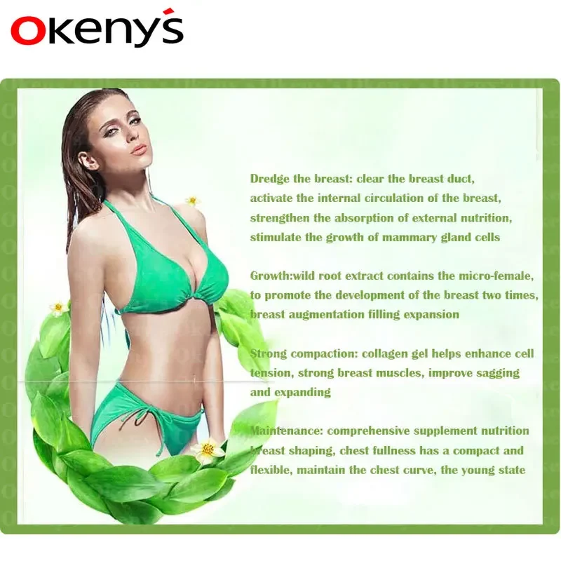 Okeny's Breast Enlargement Essential Oil Lifting Cream Natural Pueraria Mirifica 10ml Enlarge Bust Bigger Hips Ass Enhancement
