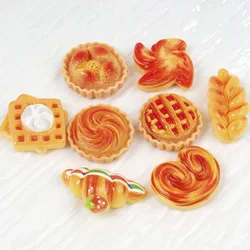 10/100pcs Bread Pizza Kawaii Resin Craft DIY Accessories Scrapbook Material Parts Flatback Cabochon Embellishments Planar Charms