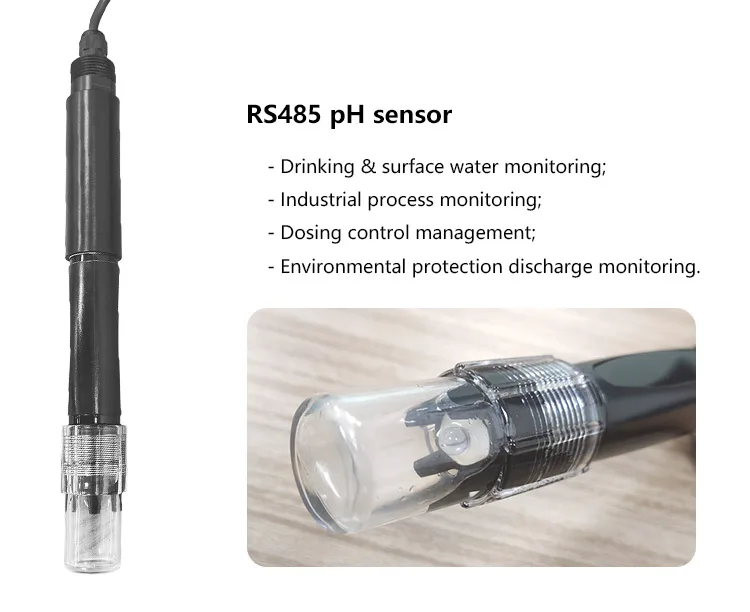 Online Large 4 To 20 Ma Rs485 De TDS PH Probe, Water Quality Tester Industrial Digital Aquaponics Hydroponics 0-14 PH Sensor