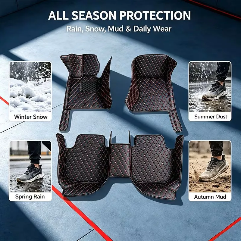 Für BMW F20 2012~2013 (LHD) | PU-Leder-Material | Verbesserte Fahrzeug-Innenausstattung Hochwertige Auto-Fußmatten – Detail 10