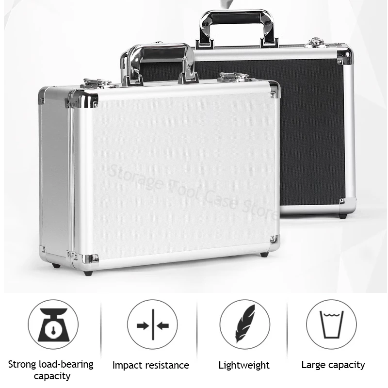 Aluminum Suitcase Toolbox Metal Safety Equipment Cases Portable Instrument Storage Boxes Hardware Tool Organizer Box