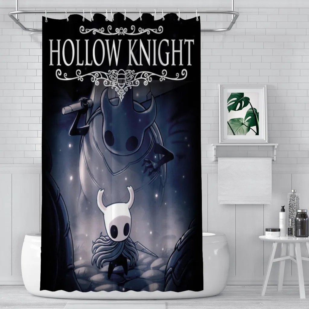 

Modern 3D Printing H-Holloww K-Knightt Shower Curtain Landscape Bath Curtain With Hooks for Bathroom waterproof scenery