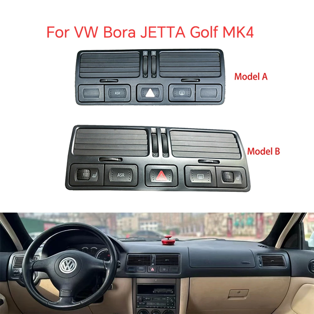 

middle 1Pcs Car black instrument air outlet central air-conditioning For Volkswagen Bora JETTA Golf MK4