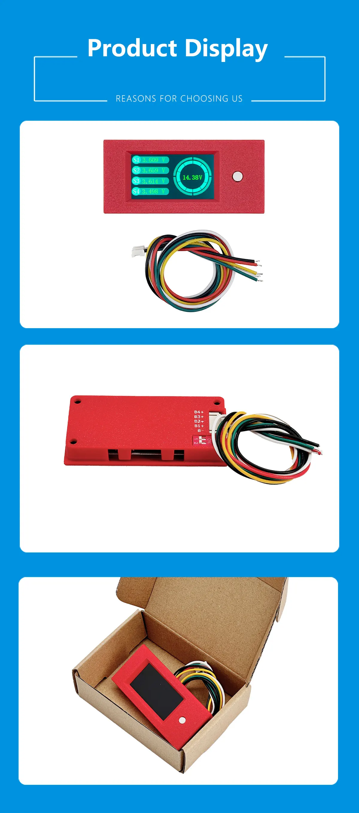 4S Spannungsmessgerät mit Schutzgehäuse, 6s 8s Spannungstester 24s für Lifepo4/Lipo/LTO Batterie BMS/Balancer – Detail 3