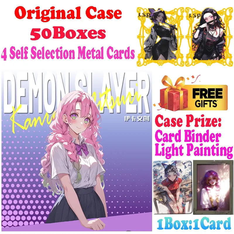 2024 Newest Case Wholesale Yika Culture Demon Slayer Colored Paper Card Shinobu Trading Mitsuri Tanjiro CCG TCG Hobbies Gift