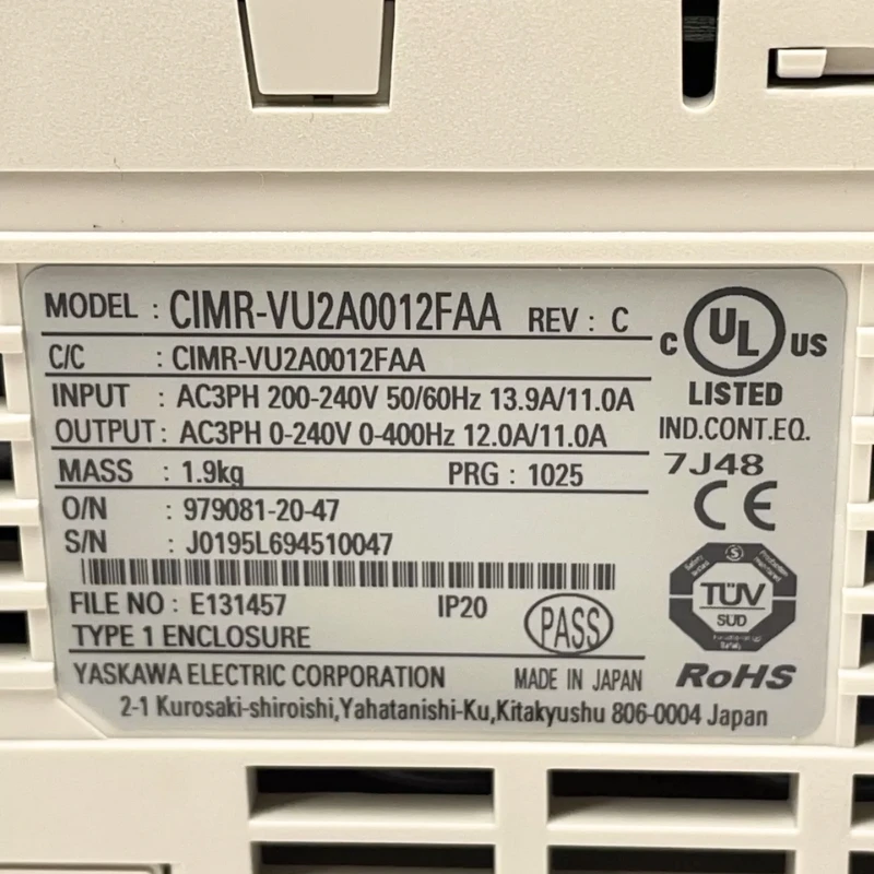 Brand New Yaskawa CIMR-VU2A0012FAA Inverter In Stock Fast Shipping