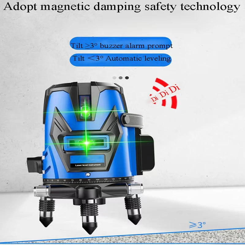 Outdoor 5 Line 6 Point High Precision Brightness Horizontal And Vertical 360° Self-Leveling Green Laser Level Construction Tools