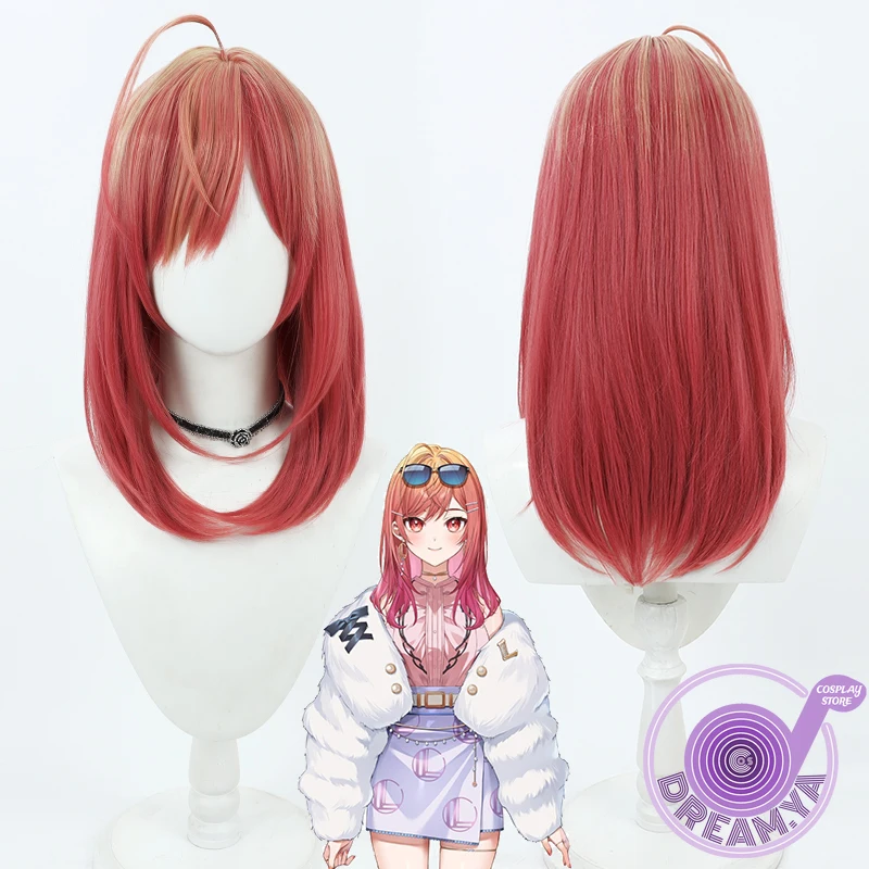 

Ichijou Ririka Cosplay Wig Vtuber Hololive 40cm Heat Resistant Synthetic Hair Halloween Party Role Play Carnival + Free Wig Cap