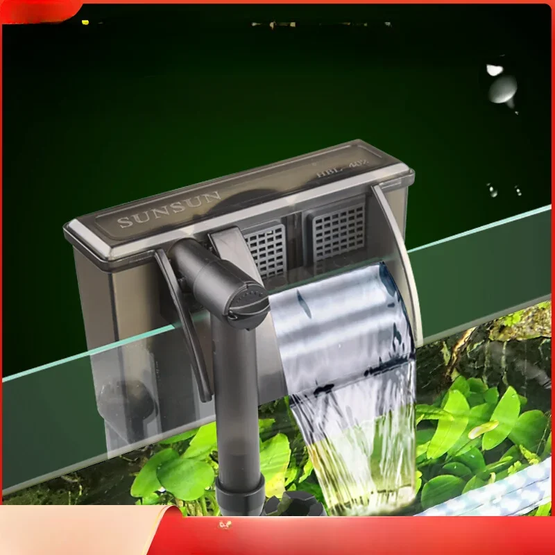 wall-mounted filter three-in-one external fish tank flushing pump small aquarium turtle tank waterfall equipment