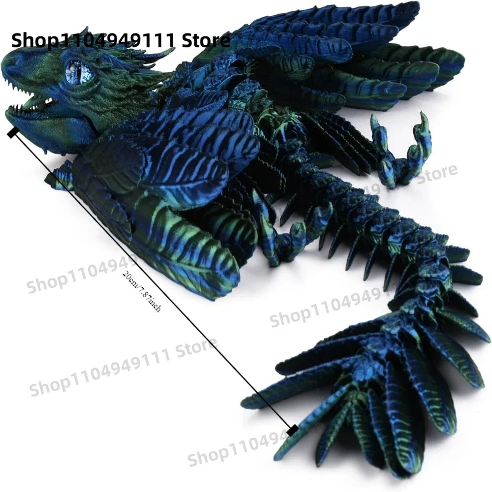 3D Printed 3D Printed Dragon Joint Creative Toy Flying Dragon Dinosaur Creative Toy Home Office Ornament