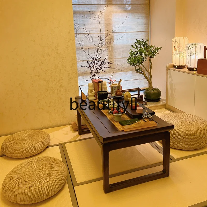 E182 New Chinese tea table light luxury modern high sense, zen drinking tea table walnut, high-end