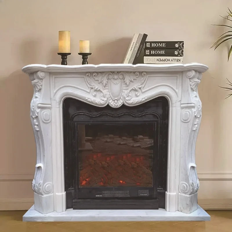 

Marble fireplace natural marble fireplace modern living room decorative cabinet ornament