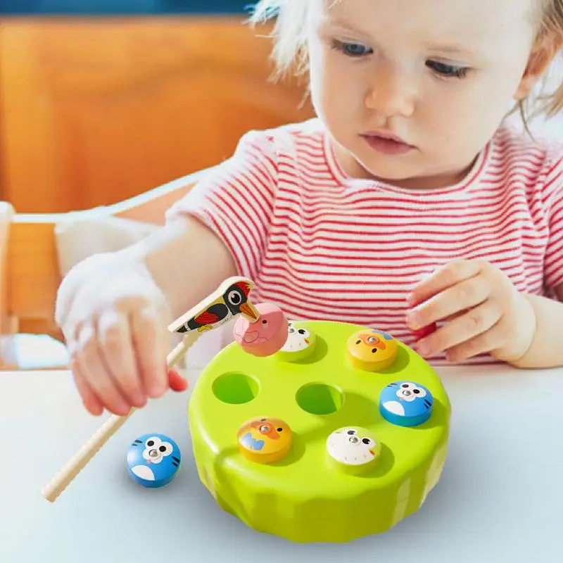 

Kids Fishing Toy Green Magnet Game Fine Motor Skill Toys Kids Fishing Pole Toy Preschool Toy Family Game For Early Education