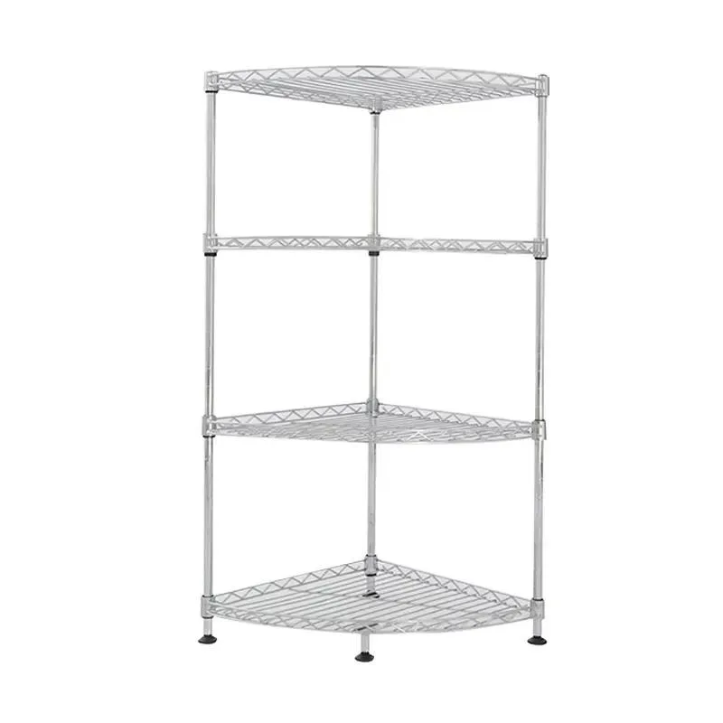 Custom 4 Layer Square Chrome Plated Carbon Steel Rack Easy Install Kitchen Use Flexible Versatile