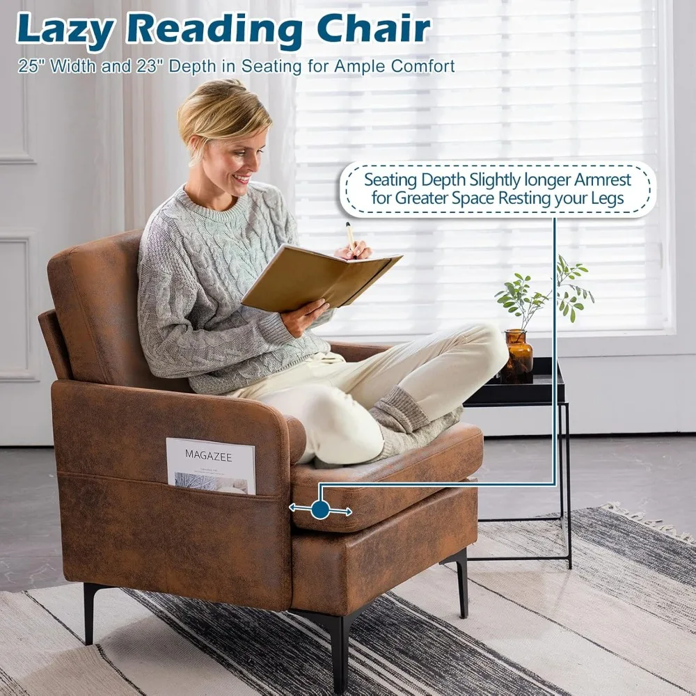 25 "Ш 23" D Набор стульев с акцентом в деревенском стиле, 2 шт., удобные стулья для чтения на перекрестных ножках, мягкий уютный диван, кресла, угловые сидячие ча