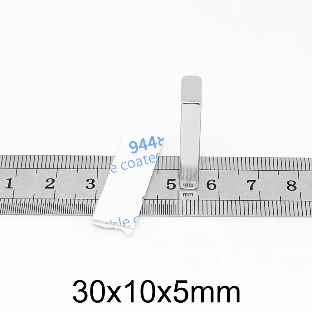 

30x10x5mm Block Strong Magnets 30x10x5 Sheet Magnet With Self - Double-Sided Tape 30*10*5 For Home Refrigerators, Offices DIY