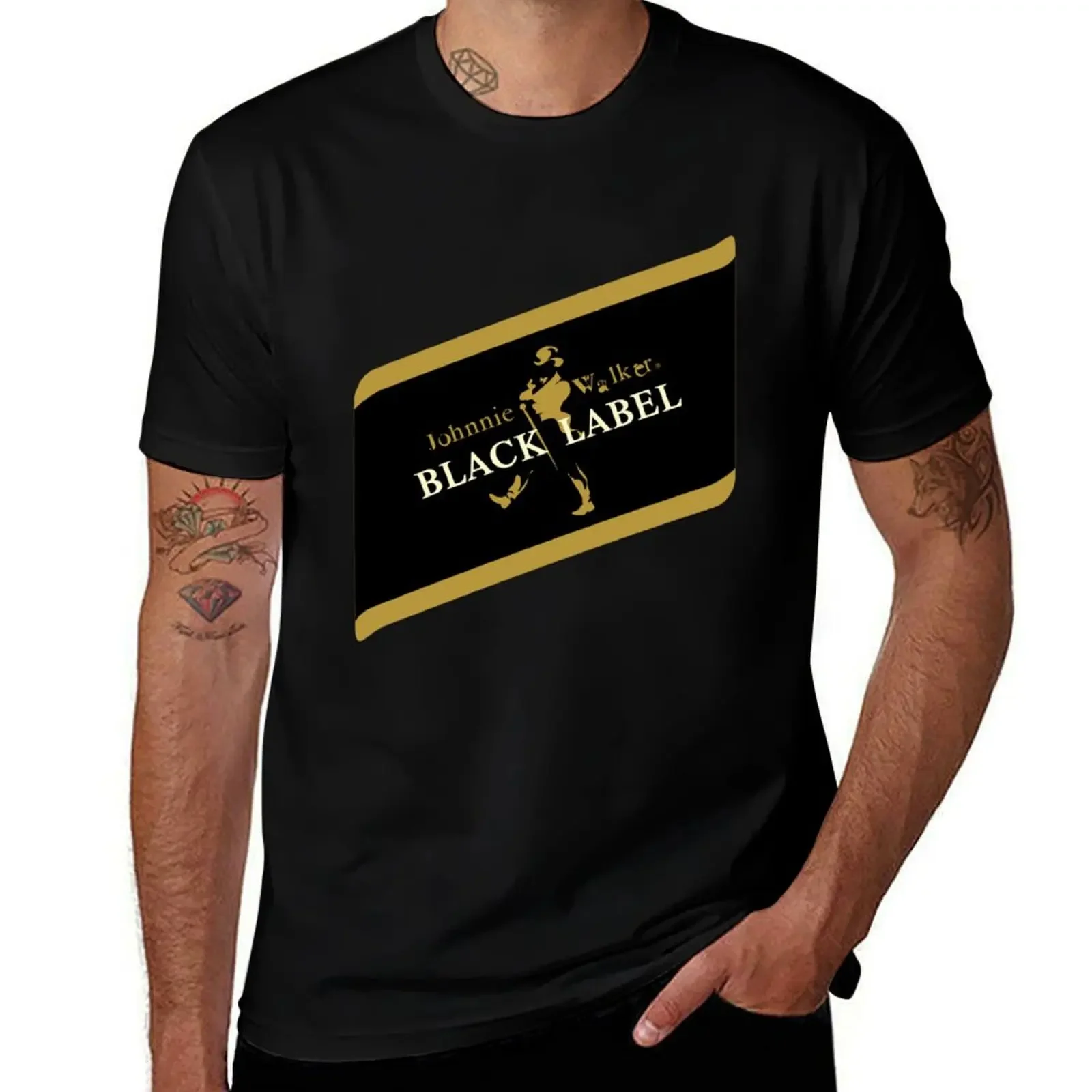 happy with black label T-Shirt oversized t shirt tops mens designer t shirt