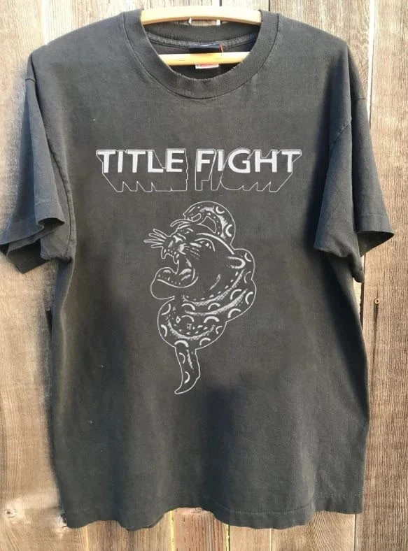 Title Fight Band T Shirt Graphic Charcoal Unisex T Shirt Men Women S-4XL 2026 Summer New Women's Vintage