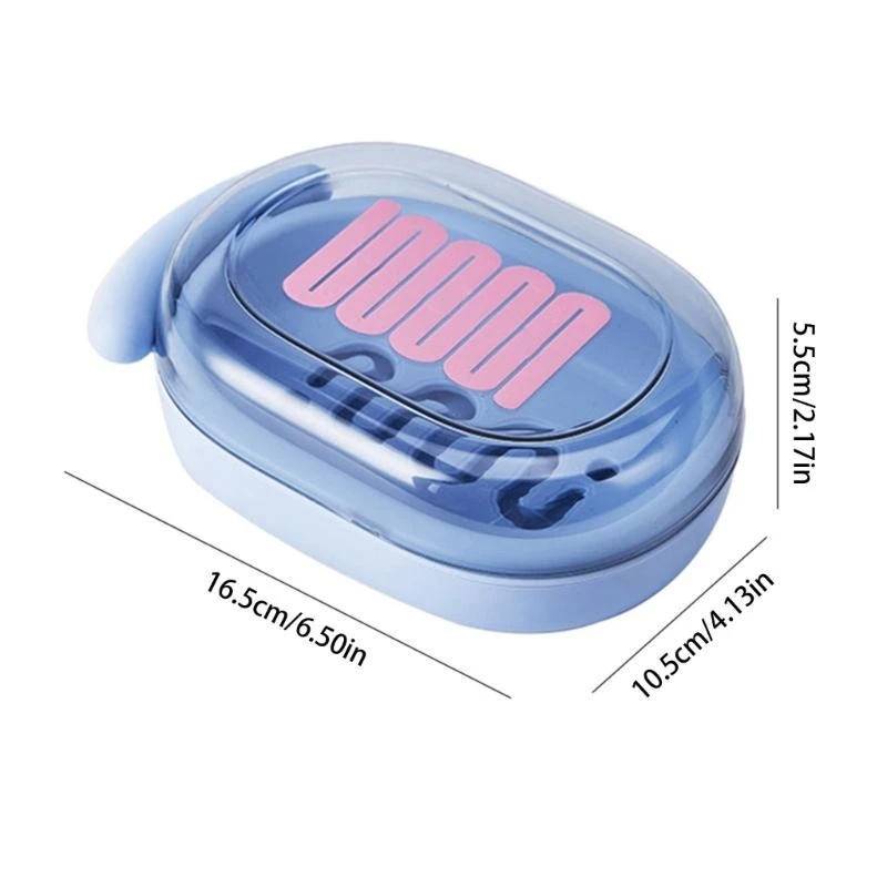  Plastic Soap Holder With Safe Lid Leakproof Drainage Holes Design Soap Case For Shower Travel Dorm Bathroom Essential