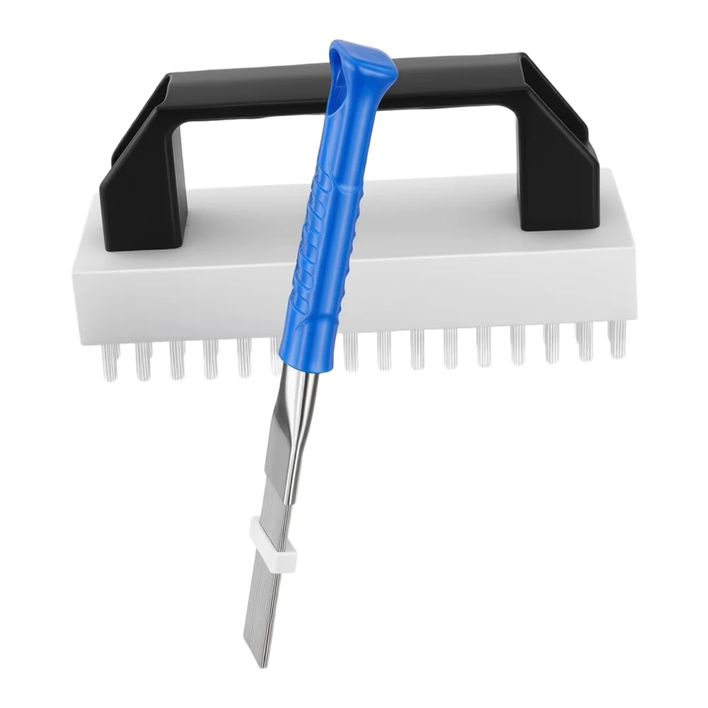 Stainless Steel 2-in-1 AC Fin Cleaner Tool Comb and Straightener for Air Conditioner Evaporator Condenser Coil Maintenance Needs