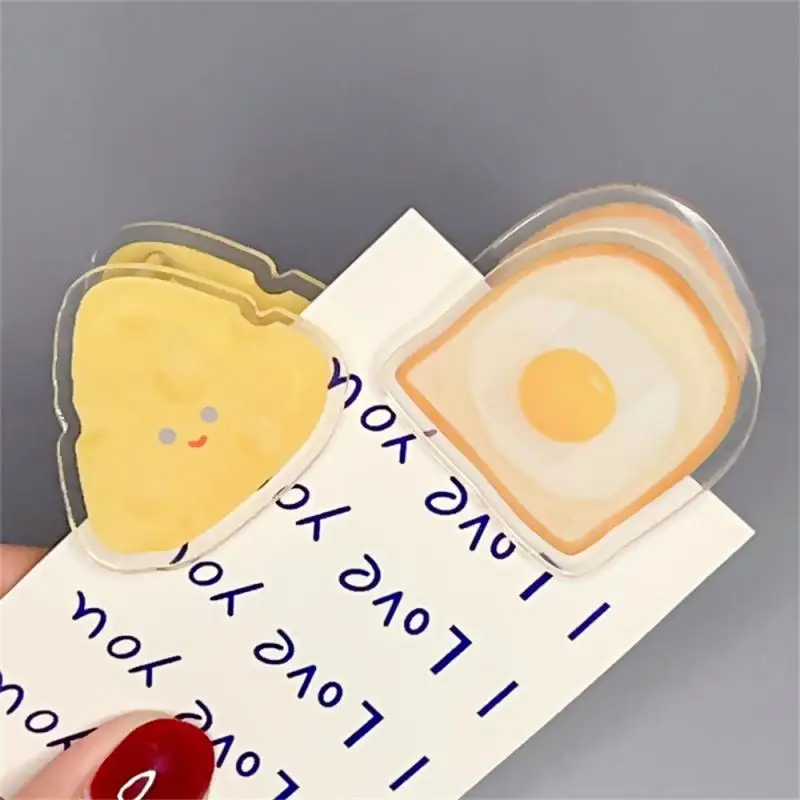 Acrylic Cute Cartoon Double-sided Pp Folder Office Folder Student Test Paper Ins Book Folder Bill Long Tail Clip