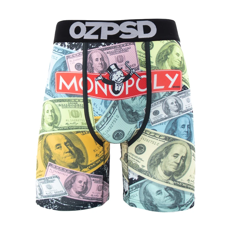 OZPSD Sexy Men Underwear Boxers Cueca Male Panty Lingerie Men Underpants Boxershorts Plus Size Breathable Print Man Boxer Briefs