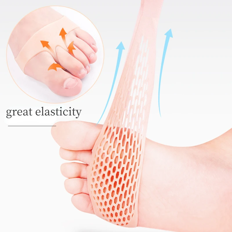 Plantillas de Gel para zapatos de tacón alto, almohadillas suaves de silicona, antideslizantes, transpirables, para el cuidado de los pies, 1 par