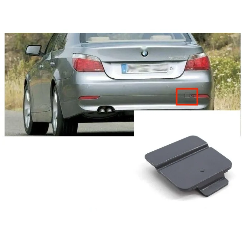 

Car Rear Bumper Tow Eye Hook Cover Cap Plastic Unpainted for BMW E60 E61 5-Series 2003-2007 51127119151 Car Accessories