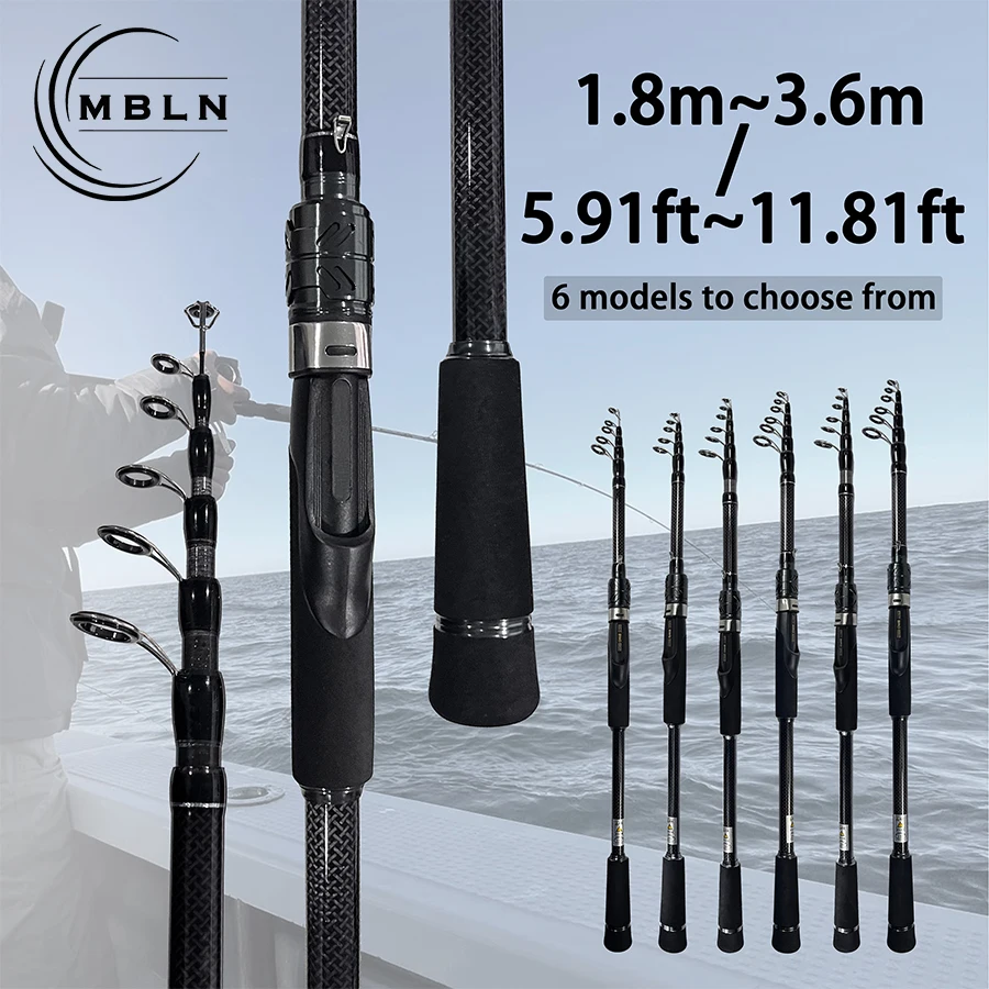 Carbon Fishing Rod 1.8-3.6m, Telescopic Spinning Rod, Portable Travel  Telescopic Fishing Pole for Casting. - AliExpress 18