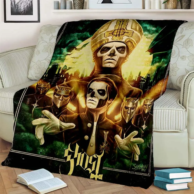 

Ghost Band Blanket for Sofa Bed Bedroom Living Room,swedish Rock Band,Decke,couverture,одеяло,frazada,filt,halloween Gift