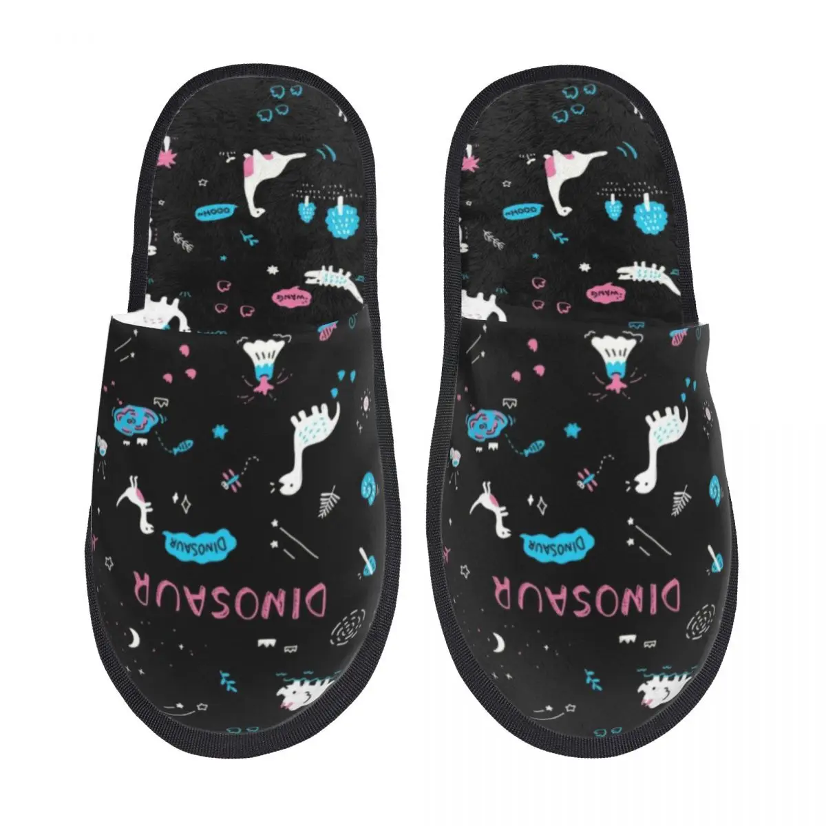 

Тапочки женские домашние из пены с эффектом памяти, с рисунком динозавра, уютные, теплые, нескользящие