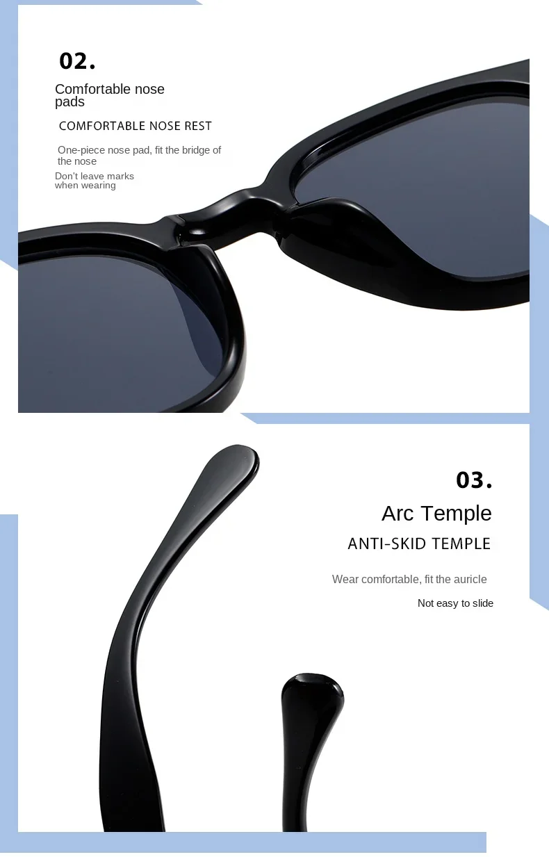 Neue Vintage Rechteckige Sonnenbrille für Männer und Frauen Luxusmarken-Designer Quadratische Sonnenbrillen Modische Herren-Sonnenbrillen Oculus Weihnachten – Detail 6