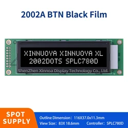 Voltage 5V 2002A 20X2 characters BTN yellow blue green font LCD module LCM2002A screen 116.0mmx37.0mm controller ST7066