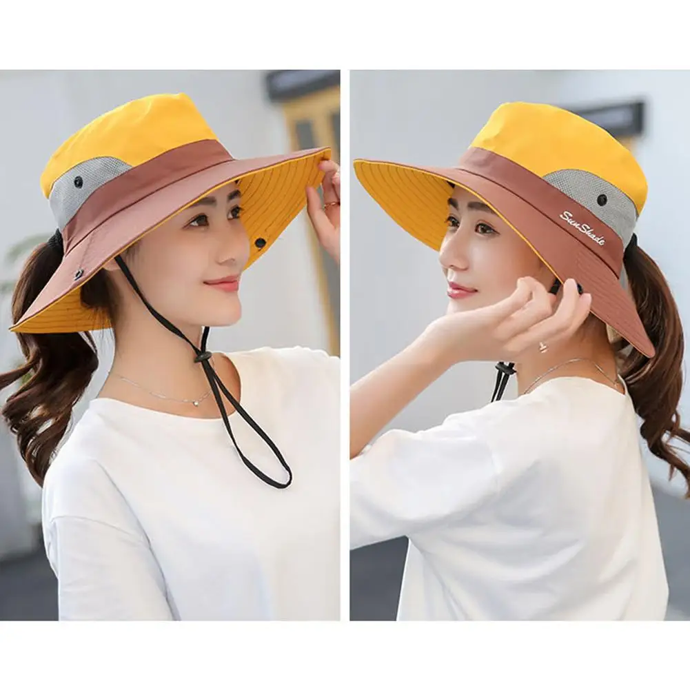 Practical Sun Hat Folding Indeformable Wide Brim Panama Hunting Fishing Sun Hat  Multifunctional Bucket Hat Outdoor Accessories