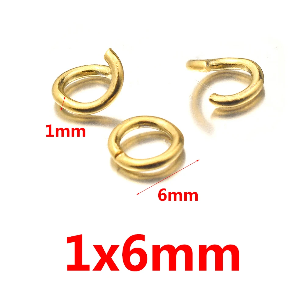 100 stks Lot 4 6 8 10mm Goud Rvs Ringetjes Open Split Ring Connectors voor DIY Sieraden Maken Benodigdheden Groothandel Artikelen