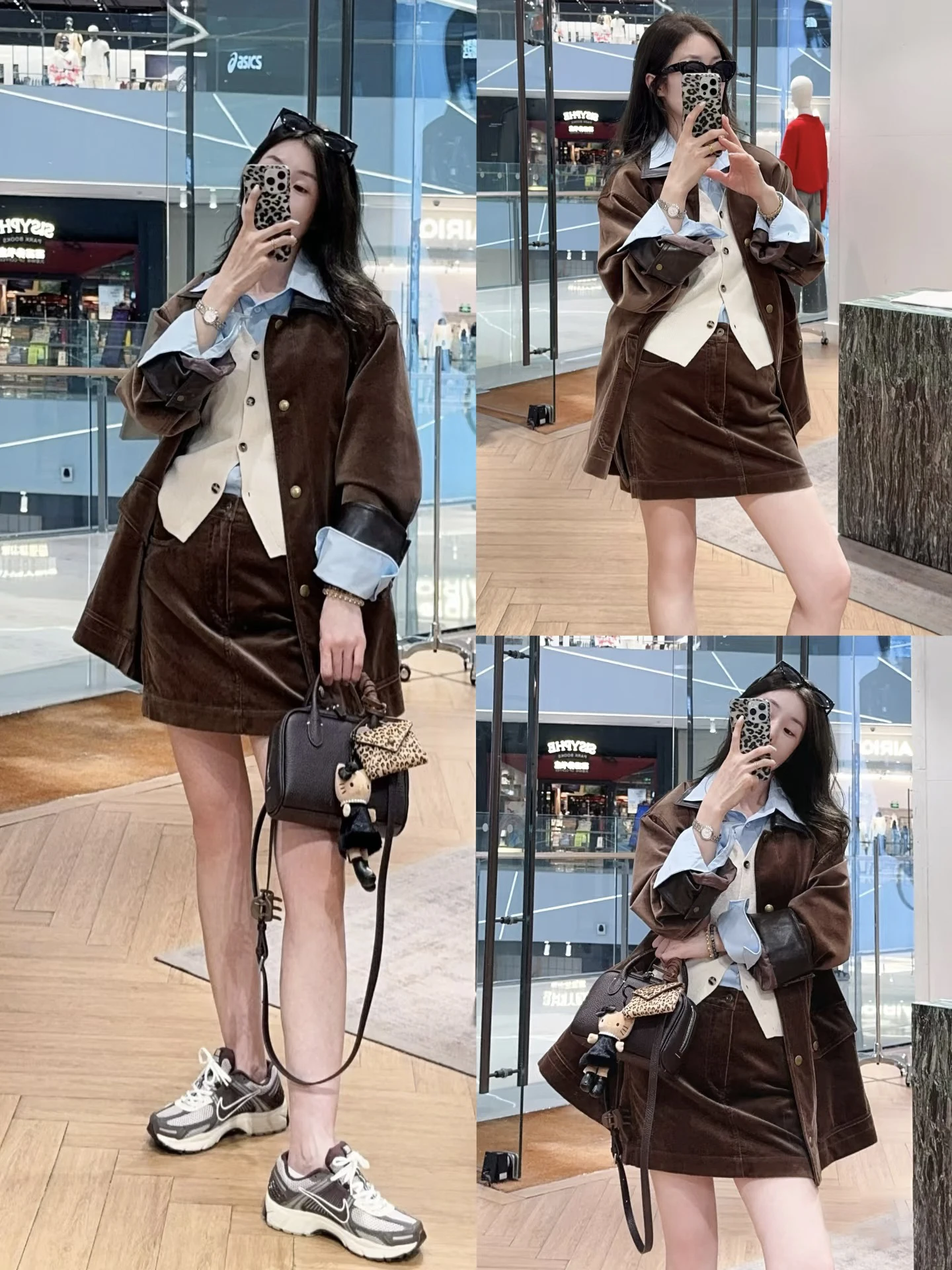 

Комплект женской рабочей одежды Deep Roast: винтажный костюм с юбкой-трапецией и брюками, с завышенной талией, осенний модный наряд