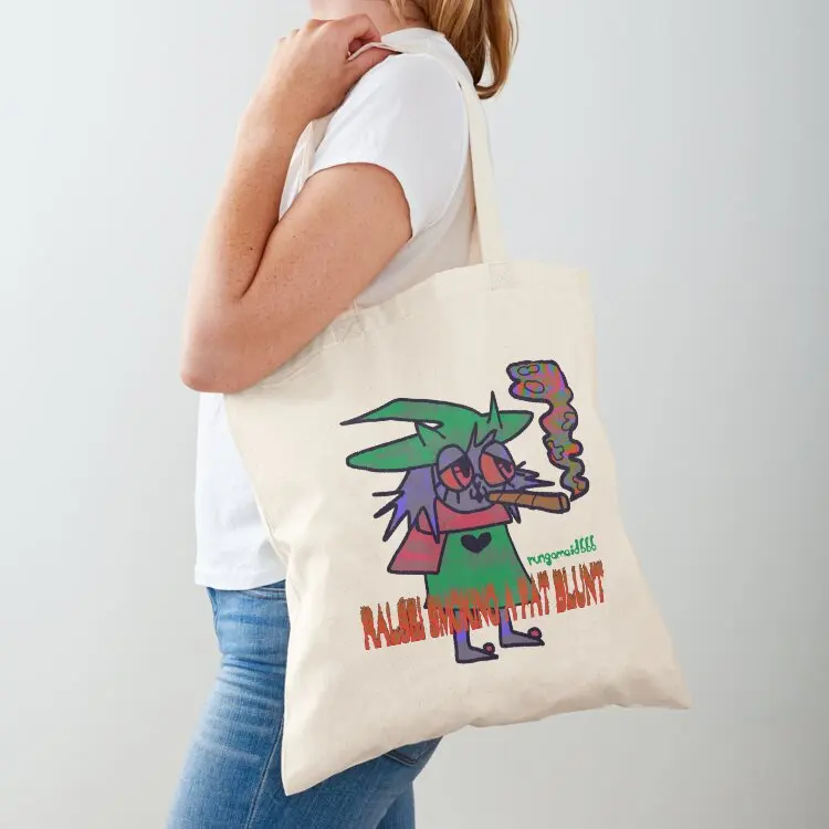 

RALSEI SMOKING A BLUNT Tote Bag sacs de shopping Women's shopper bag hand bag ladies canvas tote bags