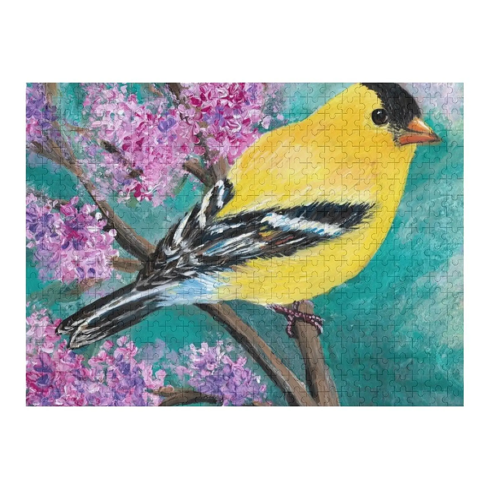 

American Goldfinch Jigsaw Puzzle Custom Wooden Name Photo Personalized Gifts Personalized Gift Married Name Wooden Toy Puzzle