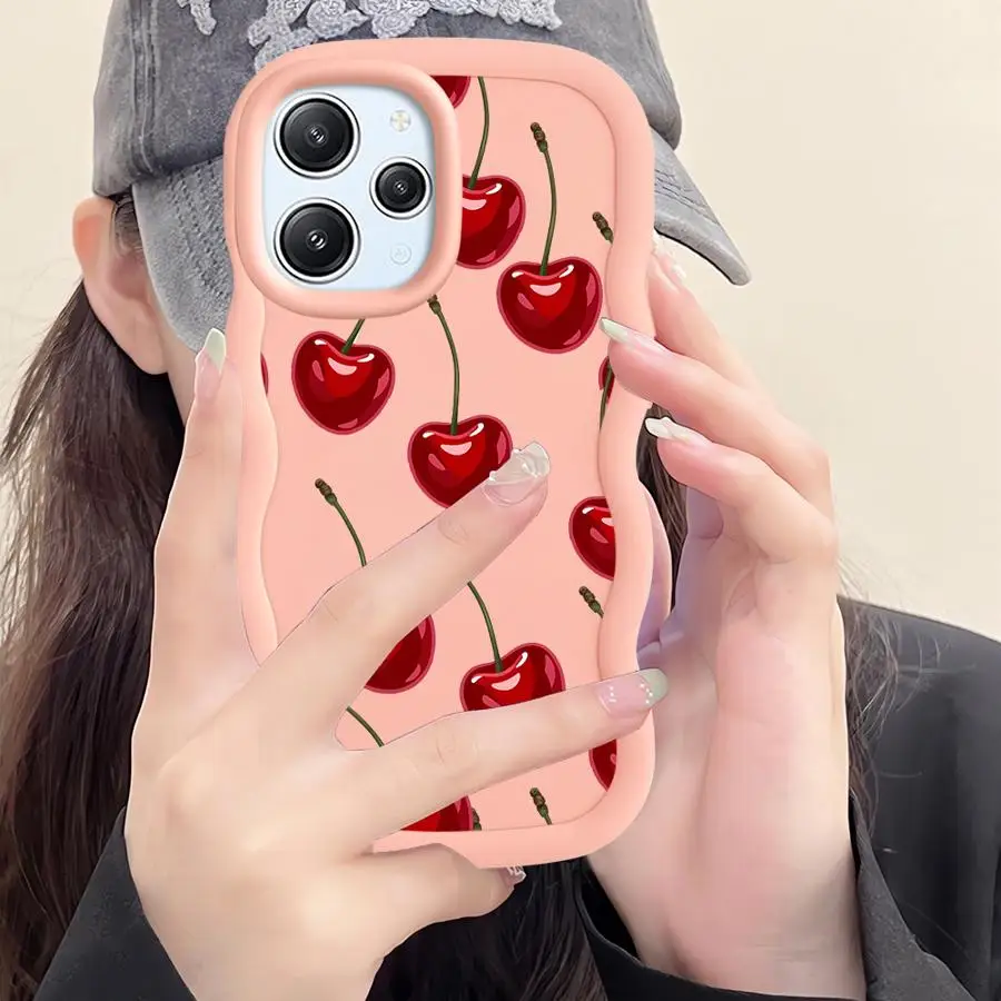 حافظة لهاتف Xiaomi Redmi Note 10 9S 13 Pro Plus 14 Pro 8 9 10S 12 11 غطاء هاتف ناعم نمط الكرز #4