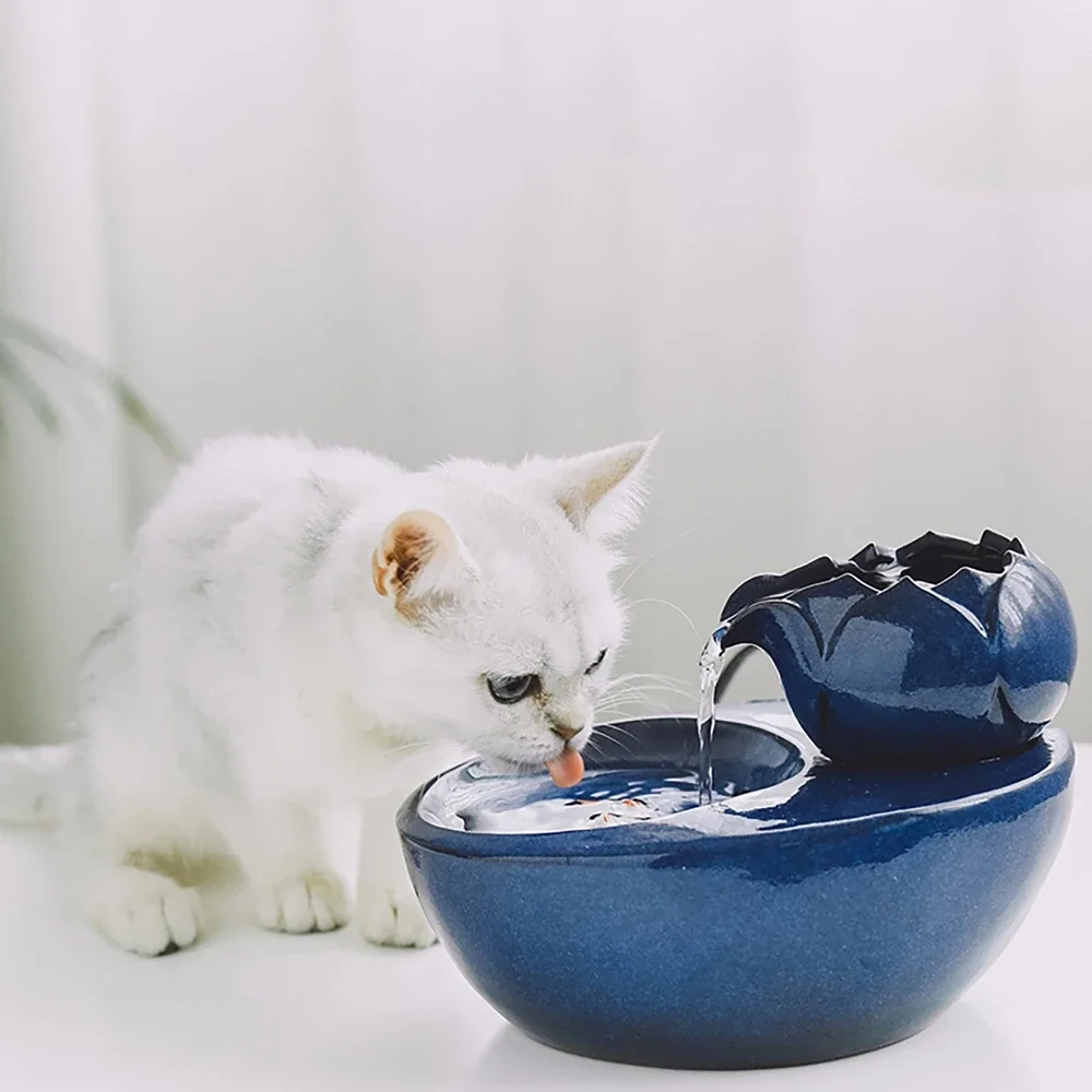 Katze Automatische Feeder Trinkbrunnen Keramik Hund Haustier Wasser Schüssel Brunnen Spender Haustier Elektrische Bewässerung Liefert Lebensmittel Schüssel