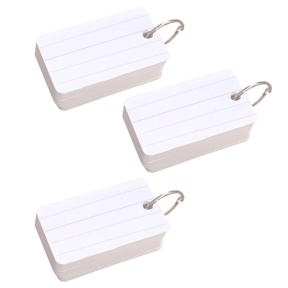 Tarjetas didácticas portátiles para escritura de palabras, bloc de notas para escuela primaria, diario en blanco, Mini masaje de papel, 3 uds.