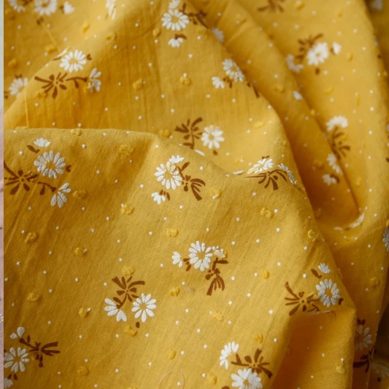140x50cm Fresh and Transparent! Cutting Embroidery Summer Cotton Fabric Children's Clothing Dress Clothing Fabric Sewing Cloth