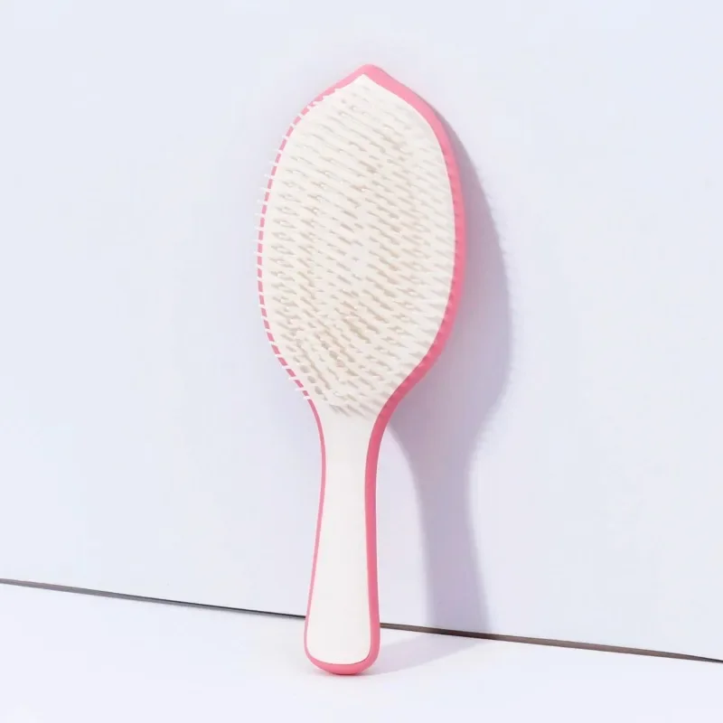 1pcs Leaf Shaped Fine Toothed Comb Hair Brush, Fluffy Skull Top Non Knotted Air Cushion Comb, Special for Real Hair Wigs view 5
