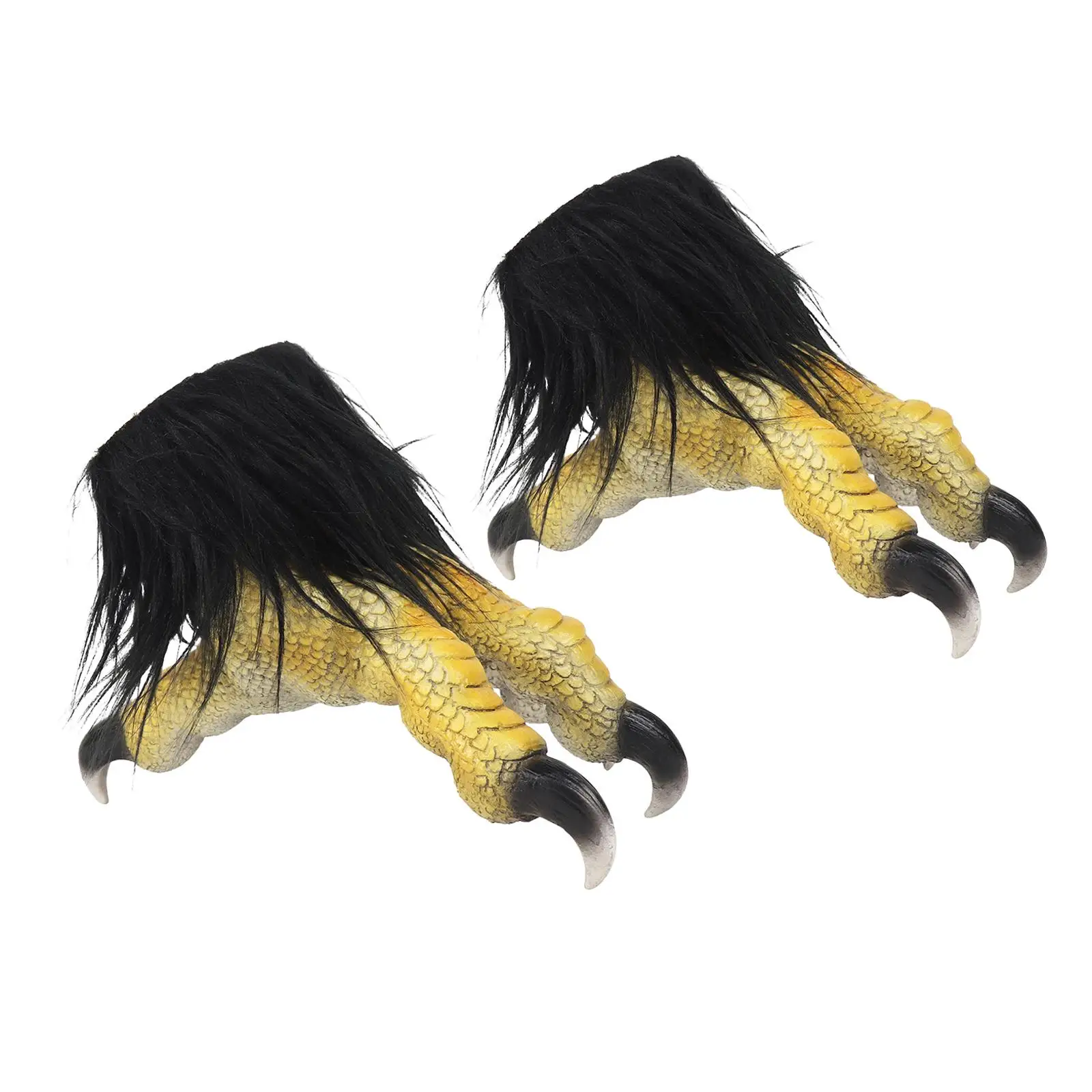 Eagle Claw Gloves Gift Prop Bald Eagle Paws Hairy Claws for Role Play Masquerade
